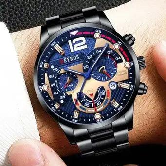 Relógios De Aço Inoxidável Luxo Quartz - Inova Alfa