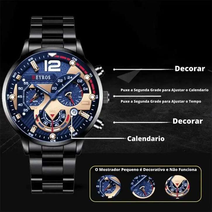 Relógios De Aço Inoxidável Luxo Quartz